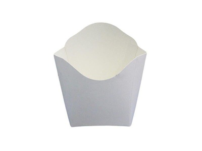 Упаковка маленькая для картофеля фри, белая, 50 шт/уп Р3-105-5 фото