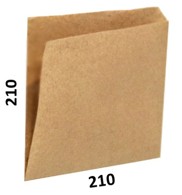Пакет куточок паперовий 210*210, 100 шт/уп Р3-106-3 фото