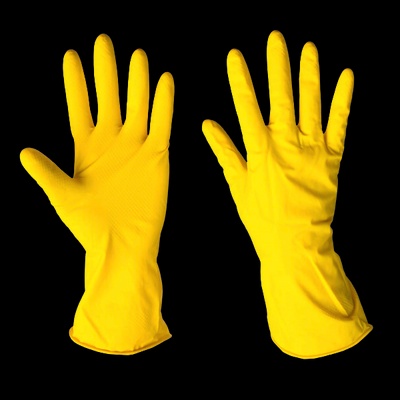 Рукавички господарчі, резинові, M, жовті, 1 пара/уп РН-1 фото