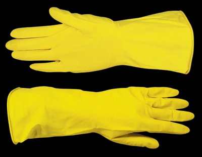 Рукавички господарчі, резинові, L, жовті, 1 пара/уп РН-2 фото